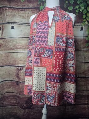 Boho-Inspired Tank Top with Keyhole
